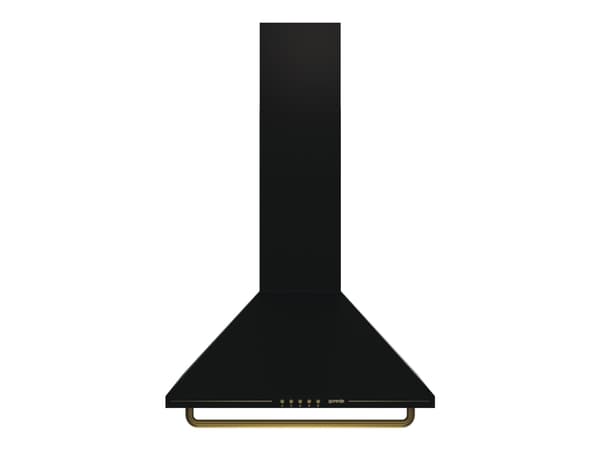 Gorenje WHC63CLB - Kåpa - skorsten - bredd: 60 cm - djup: 50 cm - utsug och återcirkulering (-) - matt black