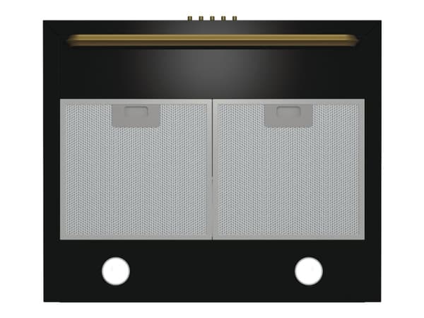 Gorenje WHC63CLB - Kåpa - skorsten - bredd: 60 cm - djup: 50 cm - utsug och återcirkulering (-) - matt black