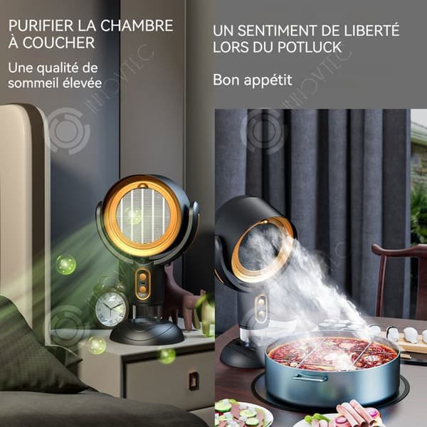 INN Mini bärbar fläktkåpa negativa joner laddningsbar bärbar huva camping inomhusgrill fondue luftrenare