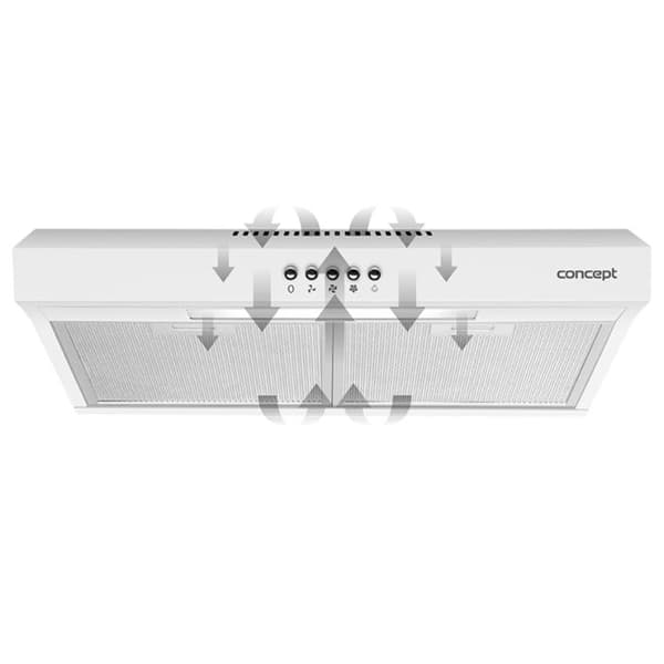 Hällfläkt under skåp 50 cm Concept OPP1250wh med fettfilter, vit