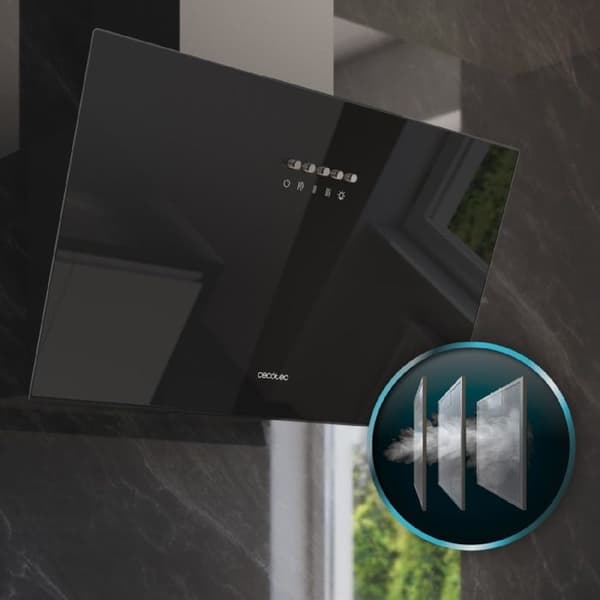 Cecotec Dekorativ spis Bolero Flux DM 603500 Glas Svart B
