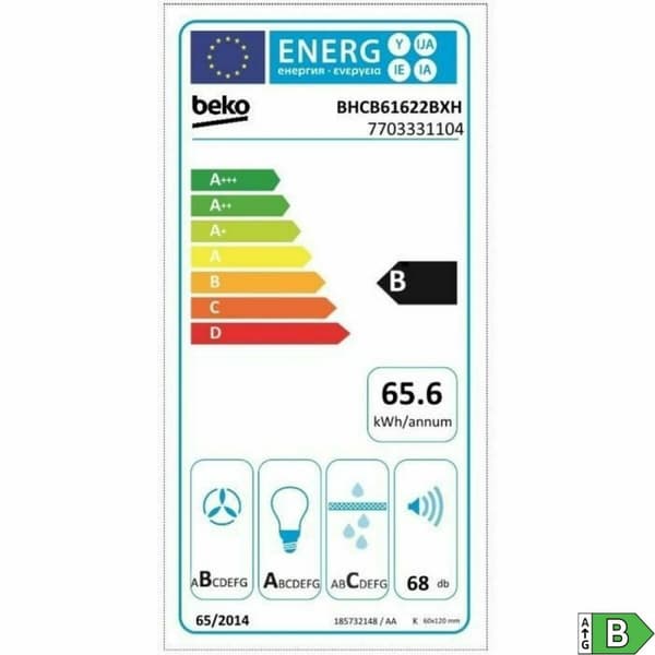 BEGAGNAD Konventionell fläkt BEKO Silvrig Stål (Renoverade A)