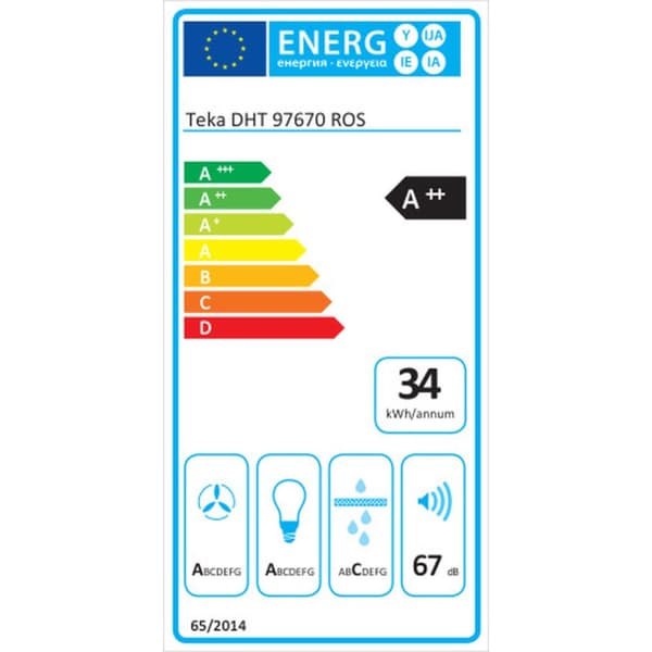Konventionell fläkt Teka DHT97670ROSWH Vit