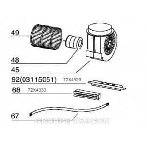 Styrstöd för BRANDT huva - AD770XE1 - AD770XE11 - AD775XE1 - AD775XE11