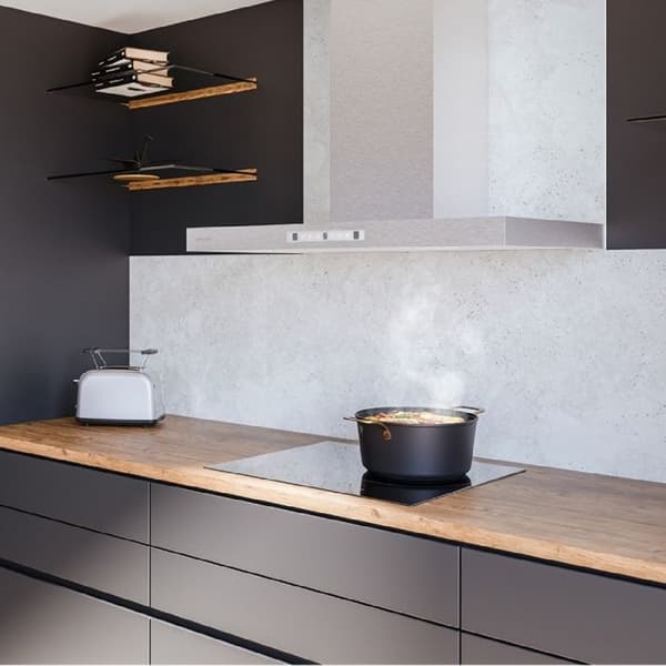 Uppassande fläkt - Bolero - Flux TT 908000 - Slim Glass White - 90 cm - A++