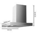 Miniatyrbild 2 av 5: Uppassande fläkt - Bolero - Flux TT 908000 - Slim Glass White - 90 cm - A++