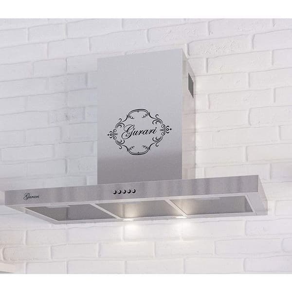 Gurari 461 Inox 70 Väggmonterad fläkt 70 cm, 1000m³/h, LED, inox