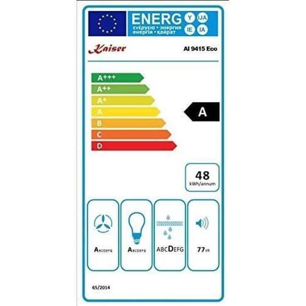 Kaiser köksöfläkt • köksöfläkt • 90cm • 1250 m³/h • 3 effektlägen • LED-belysning • rostfritt stål • svart glas • fläkt • fjärrkontroll