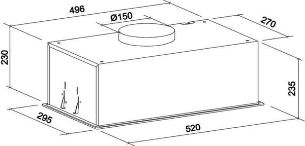 GURARI GCH E 217 WH 52 Prime, köksfläkt 52 cm, i vit, vit glas, 1000m³/h