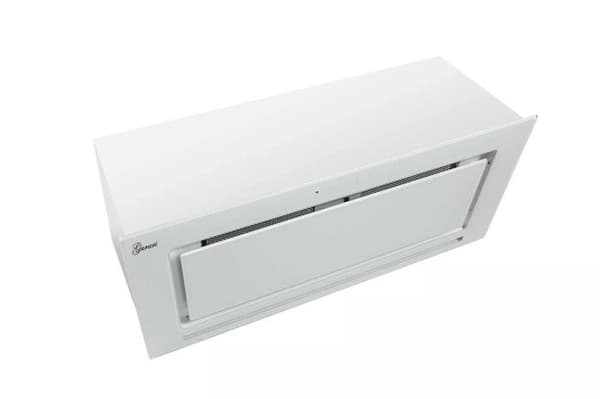 GURARI Inbyggd fläkt GCH E 217 WH 90 PRIME - 90 cm - Vit - Vitt glas - 1000 m³/h - LED-remsor