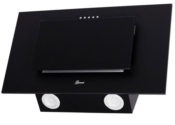 GURARI Fläkt med fri huvudhöjd GCH S 211 60 BL N 60 cm, 860m³/h Svart, Väggmonterad fläkt, perifer sug