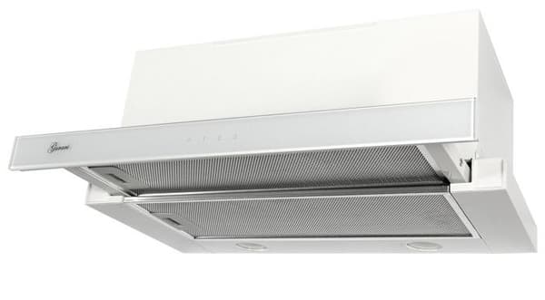 GURARI Fläkt 60 cm GCH 117 Wh Prime Line, vit glas, 1000m³/h, fjärrkontroll