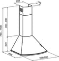 Miniatyrbild 2 av 4: GURARI GCH 046 WH 9 ventilationshuvud, köksfläkt 90 cm, vit, stark sug 1000m³/h