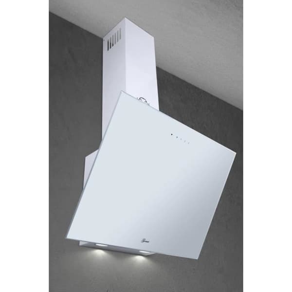 GURARI GCH 286 WH 6 PRIME+kolfilter, Spisfläkt utan huvud 60 cm i vitt/ 1000m³/h / Vägghängd fläkt+kolfilter