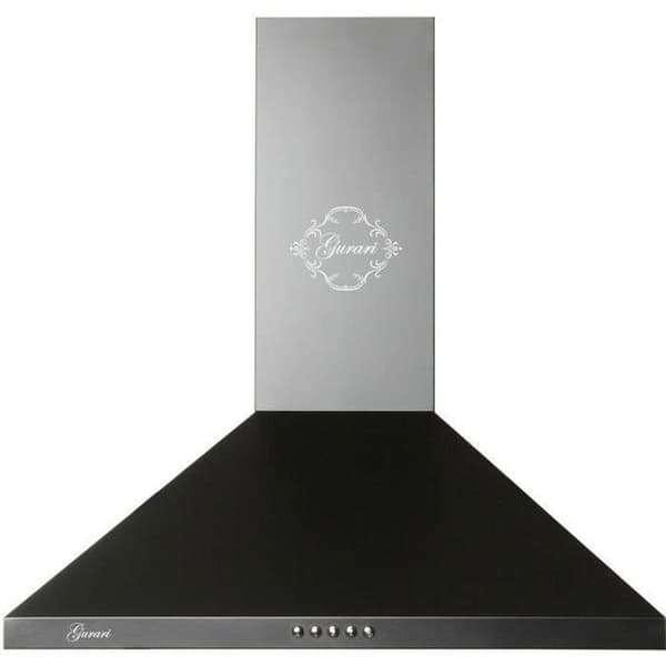 GURARI GCH 147 BL 5+ kolfilter, köksfläkt 50 cm, svart, 1000m³/h, 3 hastigheter + kolfilter