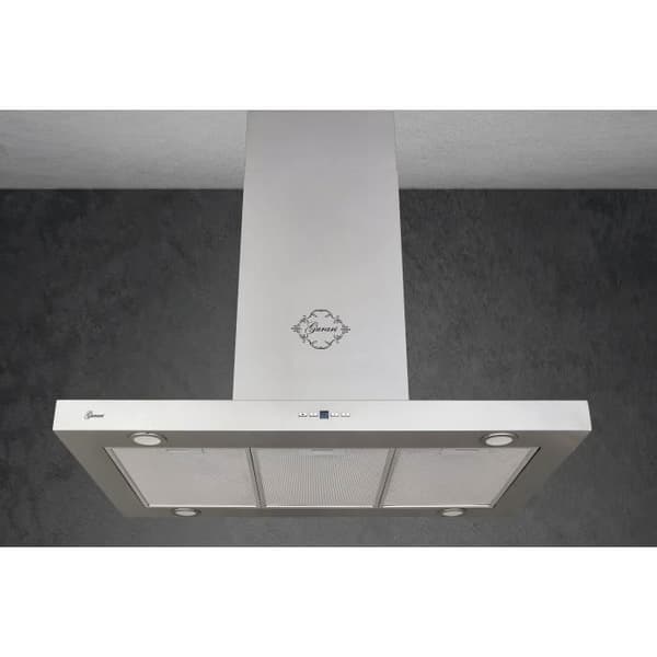 GURARI Hotte îlot GCH I 431 90 ÄR PRIME, Hotte aspirante 90 cm, inox, 1000m³/h, fjärrkontroll