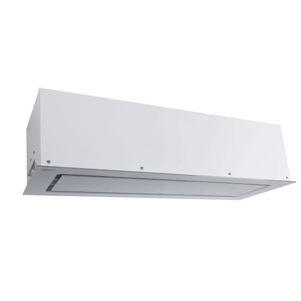 GURARI GCH E 217 WH 90 PRIME+kolmfilter, Kökfläkt 90 cm, i vitt, Vit glas, 1000 m³/h+kolmfilter