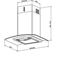 Miniatyrbild 2 av 4: GURARI GCH T 465 60 BL PRIME+kolfilter, Köksfläkt 60 cm 1000m³/h+kolfilter