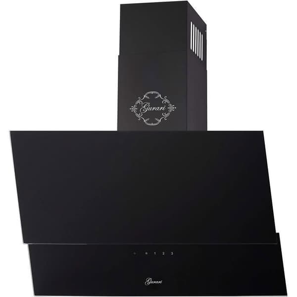 GURARI - Lutande köksfläkt - GCH D 268 8 Prime - 80 cm - Svart - Glas - Energiklass A - 1 000 m³/h