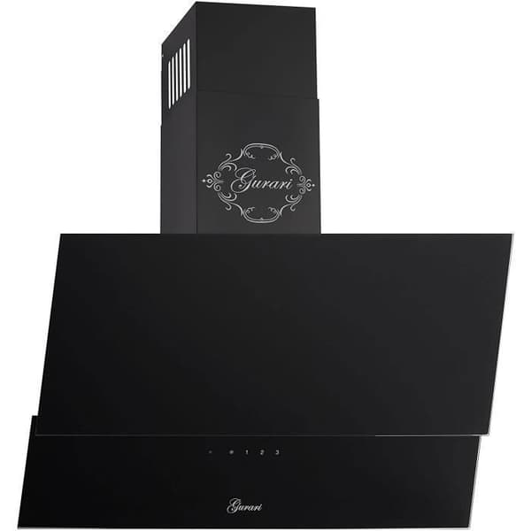 GURARI Badventilator GCH D 268 6 Prime - 60 cm - Svart - Glas - Energiklass A - 1000 m³/h