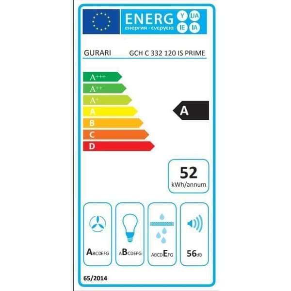 Gurari GCH C 332 120 ÄR PRIM Hotte de plafond 120 cm 1000m³/h Rostfritt stål