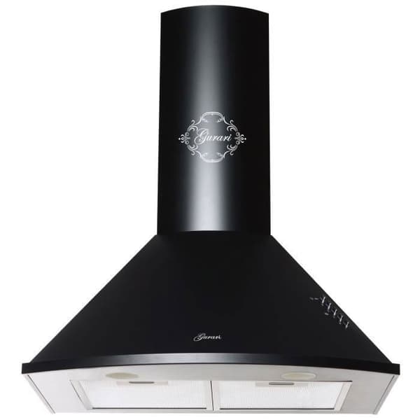 GURARI GCH 046 BL 6+kollektivfilter, Köksfläkt 60 cm,/ Svart/ 1000m³/h+kolfilter