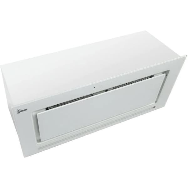 GURARI Inbyggd fläkt GCH E 217 WH 90 PRIME - 90 cm - Vit - Vitt glas - 1000 m³/h - LED-remsor