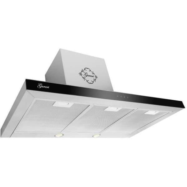 GURARI GCH 462 IS 9 Prime + kolfilter, köksfläkt 90 cm / 1000 m³/h / I rostfritt stål / + kolfilter