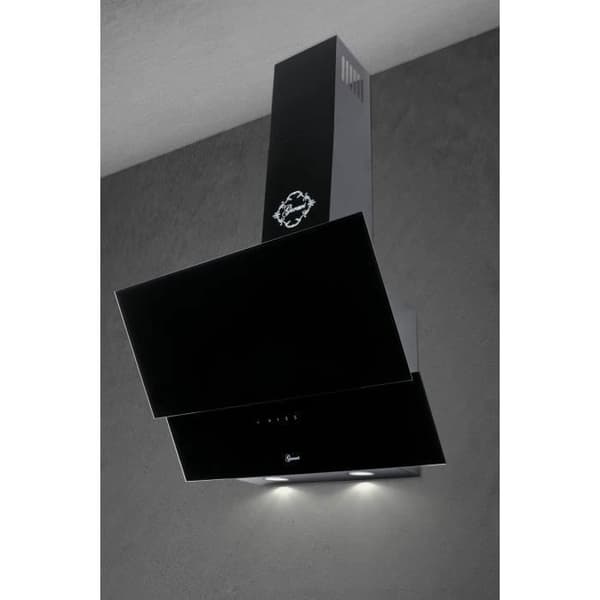 GURARI GCH 268 BL 6 Prime + kolsyrefilter, 60 cm köksfläkt / Svart glas / 1000 m³/h / + kolsyrefilter