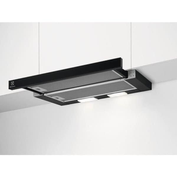 Teleskophuva - Electrolux - LFP326FB - Svart - LED-belysning - Energisparande Svart