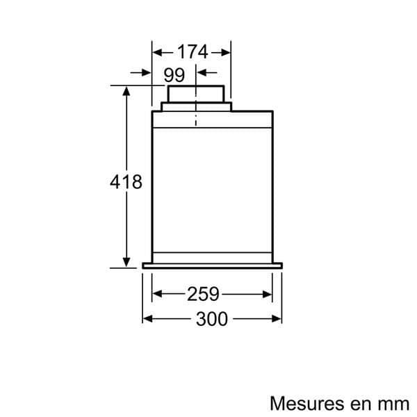 Dekorativ huva - BOSCH - DHL785C - 68 cm - 52 dB(A) - Rostfri halogenbelysning
