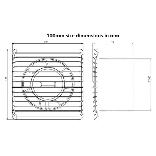 125 mm huva med timerfördröjning