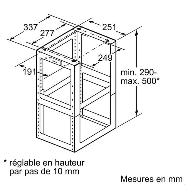 Hällö NEFF Z5921N0 - Kaminförlängning 500mm - Grå - Avgas