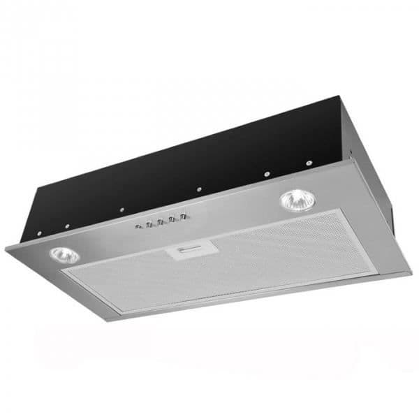 Huv - CIARKO - SL BOX - 440 m³-h - 57 dB - Väggmonterad - Svart - Rostfritt stål - 2 glödlampor - Halogen Svart, Rostfritt stål