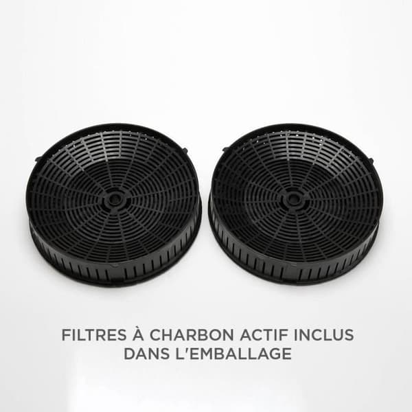 Sort dekorativ emhætte - A - CONTINENTAL EDISON CEHD6065B - L60 cm