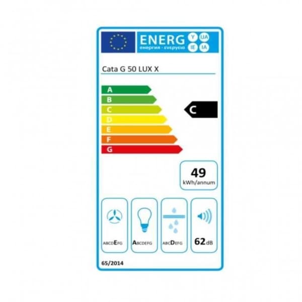 Standard fläkt - Cata - G50LUX - Inox - 60 cm - Utblåsning
