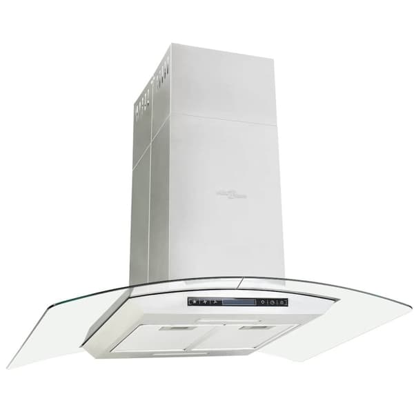 Köksfläkt med LCD för köksö 90 cm 756 m³/tim LED