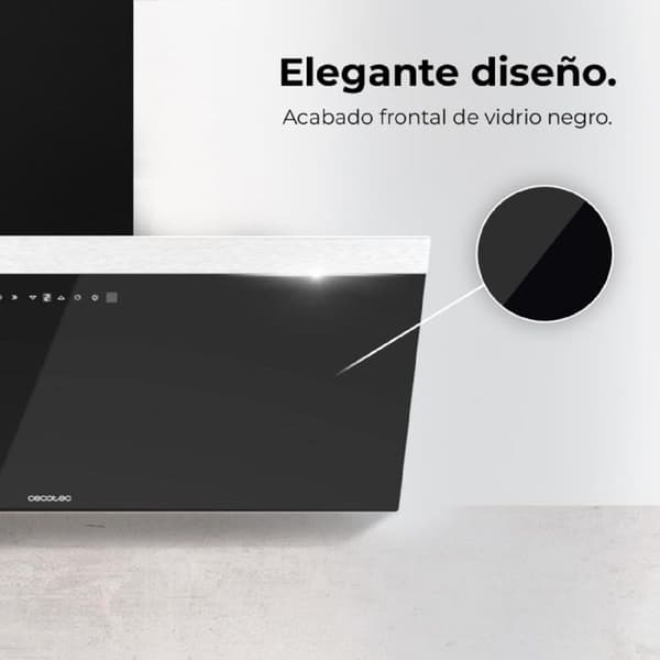 Cecotec Dekorativ köksfläkt Bolero Flux DT 606500 Glas Svart A
