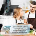 Miniatyrbild 4 av 6: Gurari köksfläkt GCH D 286 BL 9 Prime, 90 cm köksfläkt, väggmonterad fläkt 1000m³/h