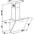 Miniatyrbild 2 av 6: Gurari köksfläkt GCH D 286 BL 9 Prime, 90 cm köksfläkt, väggmonterad fläkt 1000m³/h
