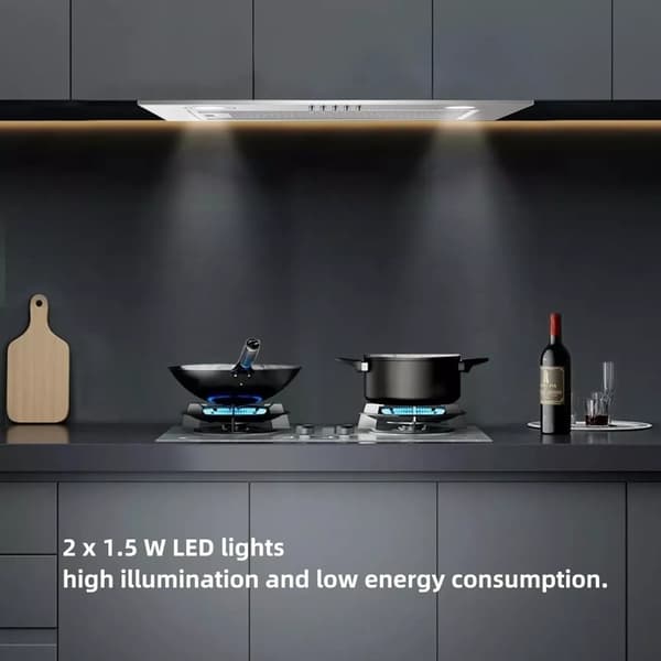 Under-skåp Fläktkåpa, 300 m³/h Utsug, Energiklass C,EU