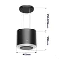 Miniatyrbild 6 av 6: CIARRA Island Hood 41cm App Control A+ 550m3/h Booster Recycling Hood Touch-knapp Svart CD4838B