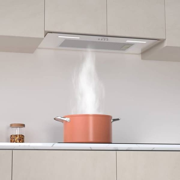 CIARRA Fläktgrupp Filtrande 60cm A+++ 650m3/h 3 Hastigheter Återvinning eller Utblåsning Inox CD6926AS