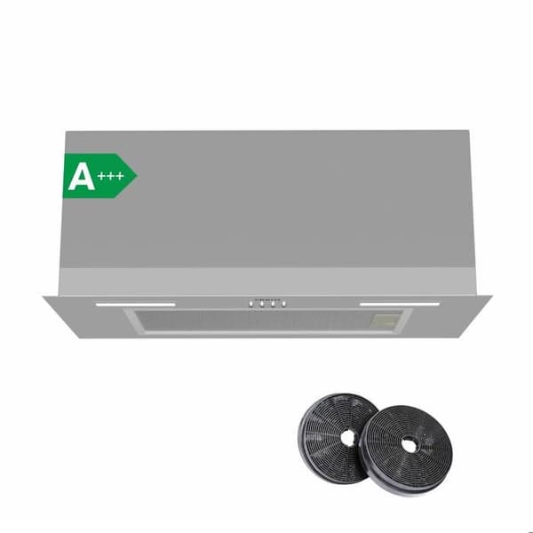CIARRA Fläktgrupp Filtrande 60cm A+++ 650m3/h 3 Hastigheter Återvinning eller Utblåsning Inox CD6926AS