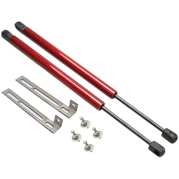 Seat Cupra Leon MK4, Gasfjädrar Lyftstöd, Stötdämpare Absorberare, röd kolfiber
