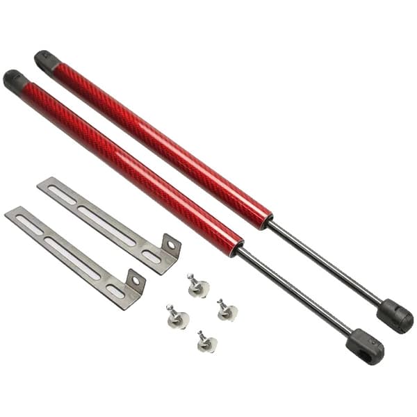 Seat Cupra Leon MK4, Gasfjädrar Lyftstöd, Stötdämpare Absorberare, röd kolfiber