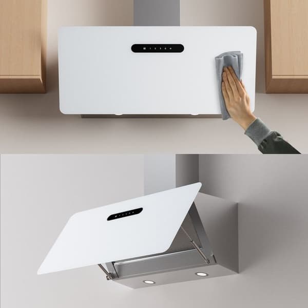 CIARRA Kåpa 90cm A+++ 650m3/h Booster 4 Hastigheter Touchknapp Köksfläkt Vit CD9736KW