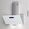 Miniatyrbild 6 av 6: CIARRA Kåpa 90cm A+++ 650m3/h Booster 4 Hastigheter Touchknapp Köksfläkt Vit CD9736KW