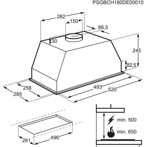 Aspirer - ELECTROLUX - LFG525S - H 245 x L 520 x P 285 mm