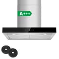 Miniatyrbild 1 av 4: Väggmonterad köksfläkt, 400m³/h utsug, ultra-tyst 52dB, energieffektiv A+++,EU